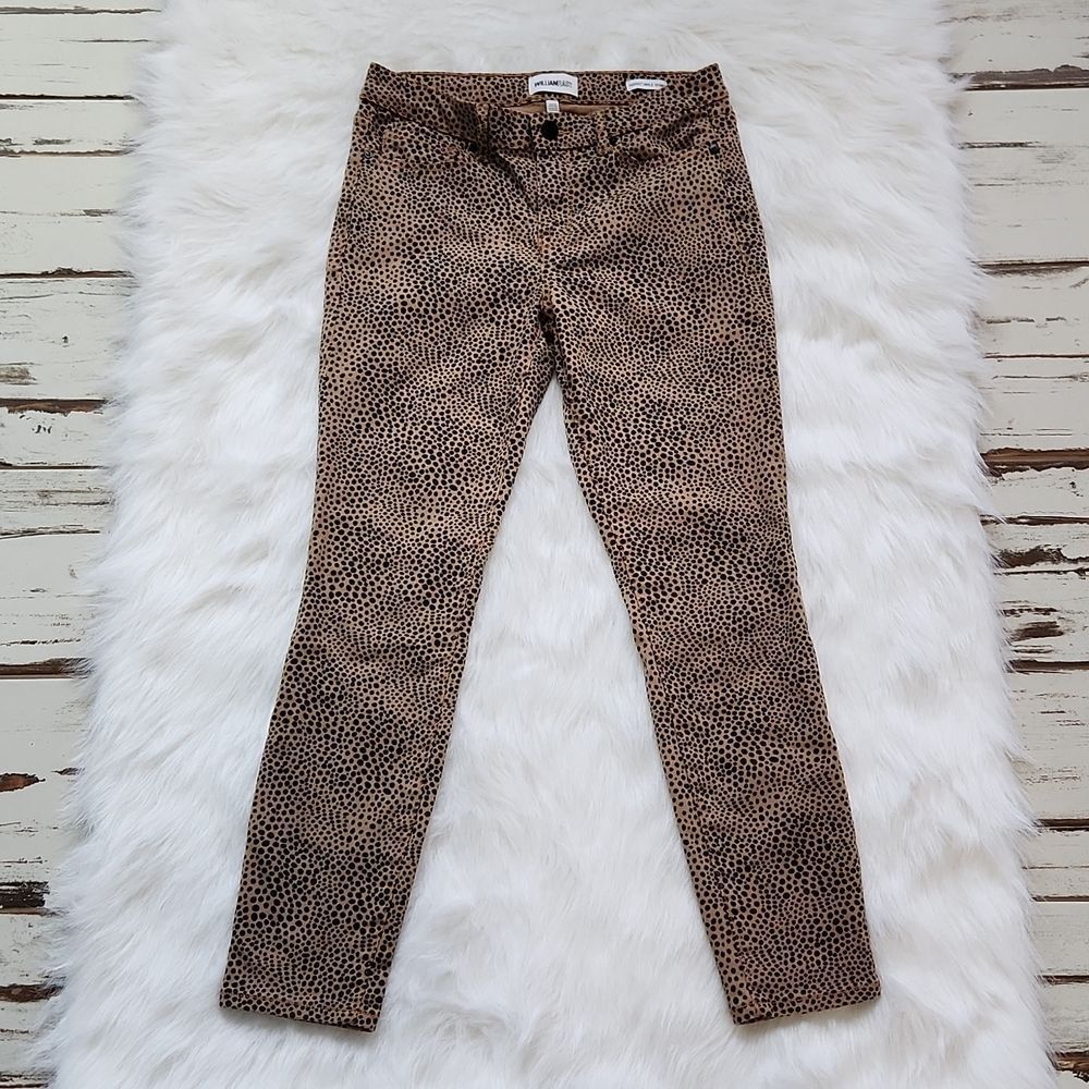 William Rast -158 Cheetah Print Perfect Ankle Skinny Jeans 27โ